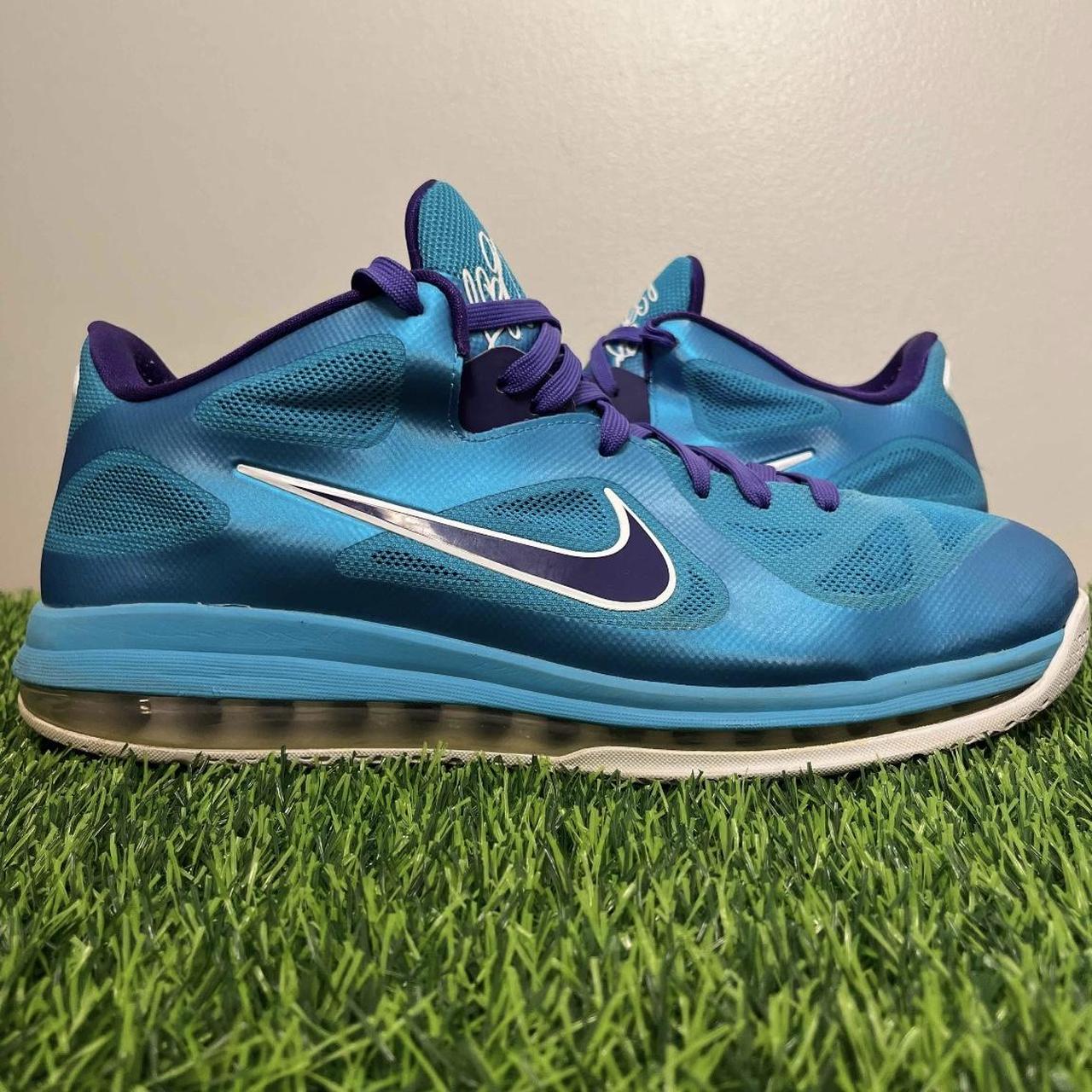 Nike LeBron 9 IX Low Summit Lake Hornets 2012 Blue... - Depop