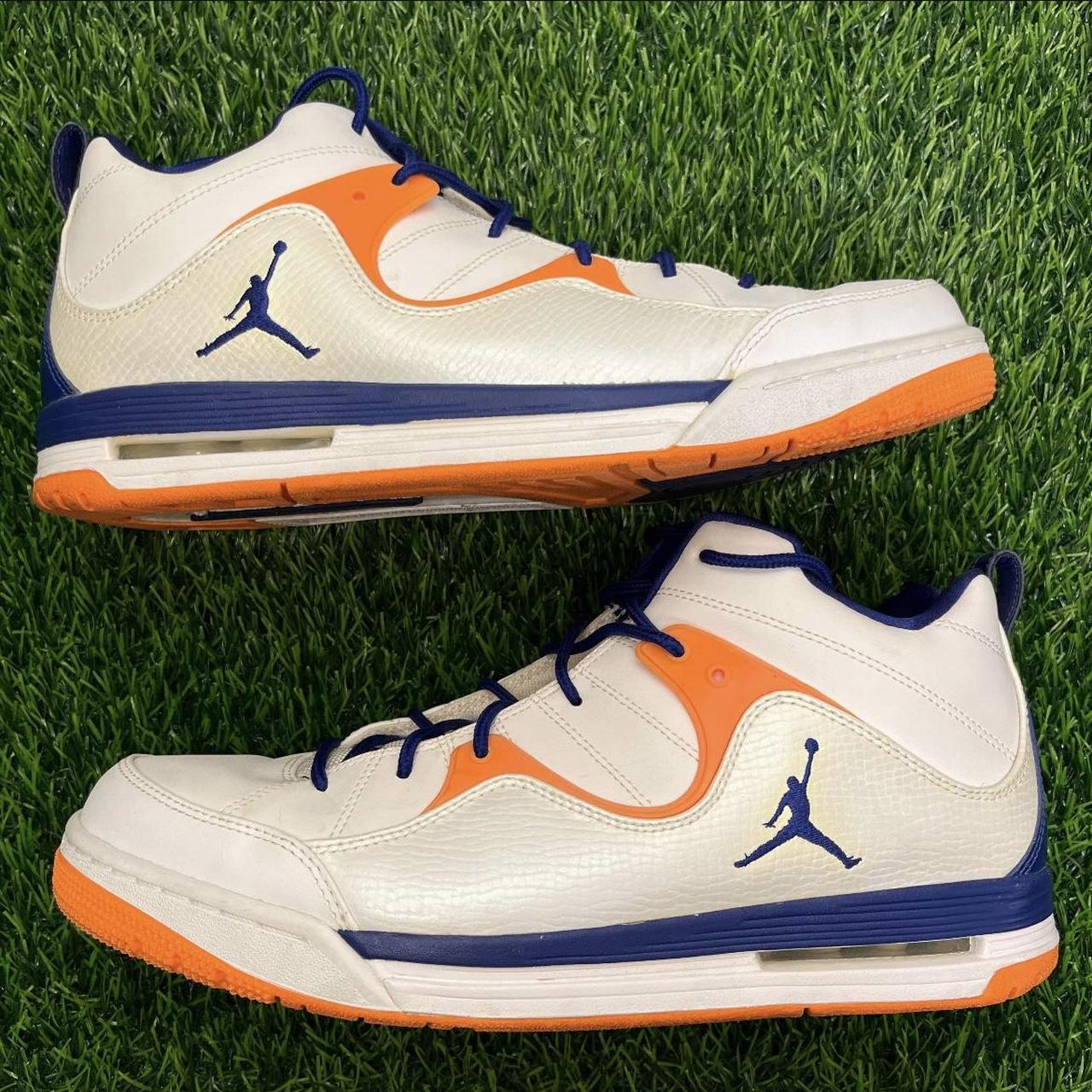 Air Jordan Flight TR 97 Mid Knicks White Orange Blue. Depop