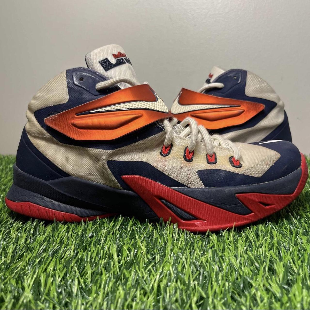 Nike Zoom LeBron Soldier 8 VIII USA Red White Blue | Depop