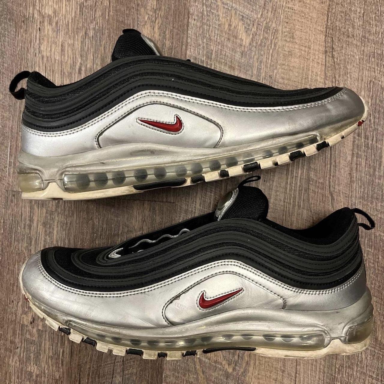 Grey Mens Black And White 97s Nike Air Max 97 QS B-Sides Metallic