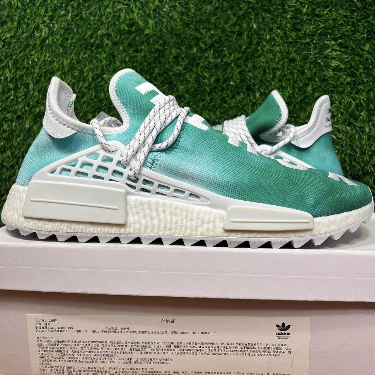 Adidas Pharrell x NMD Human Race Trail Youth Green. Depop