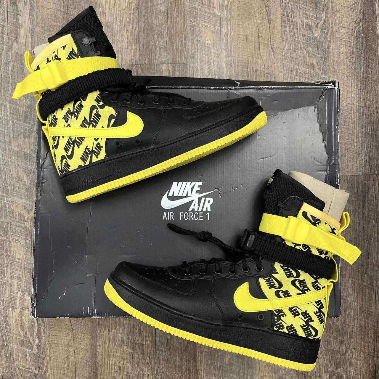 Nike SF Air Force 1 Dynamic Yellow Black Size 11. Depop