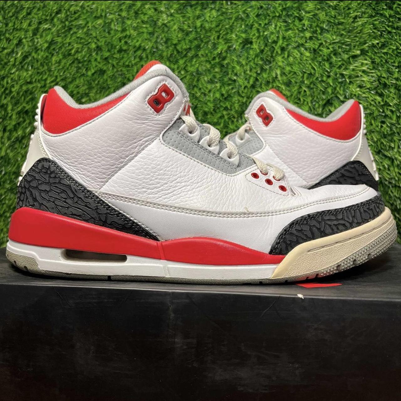 Nike Air Jordan 3 III Retro Fire Red 2013 White Size