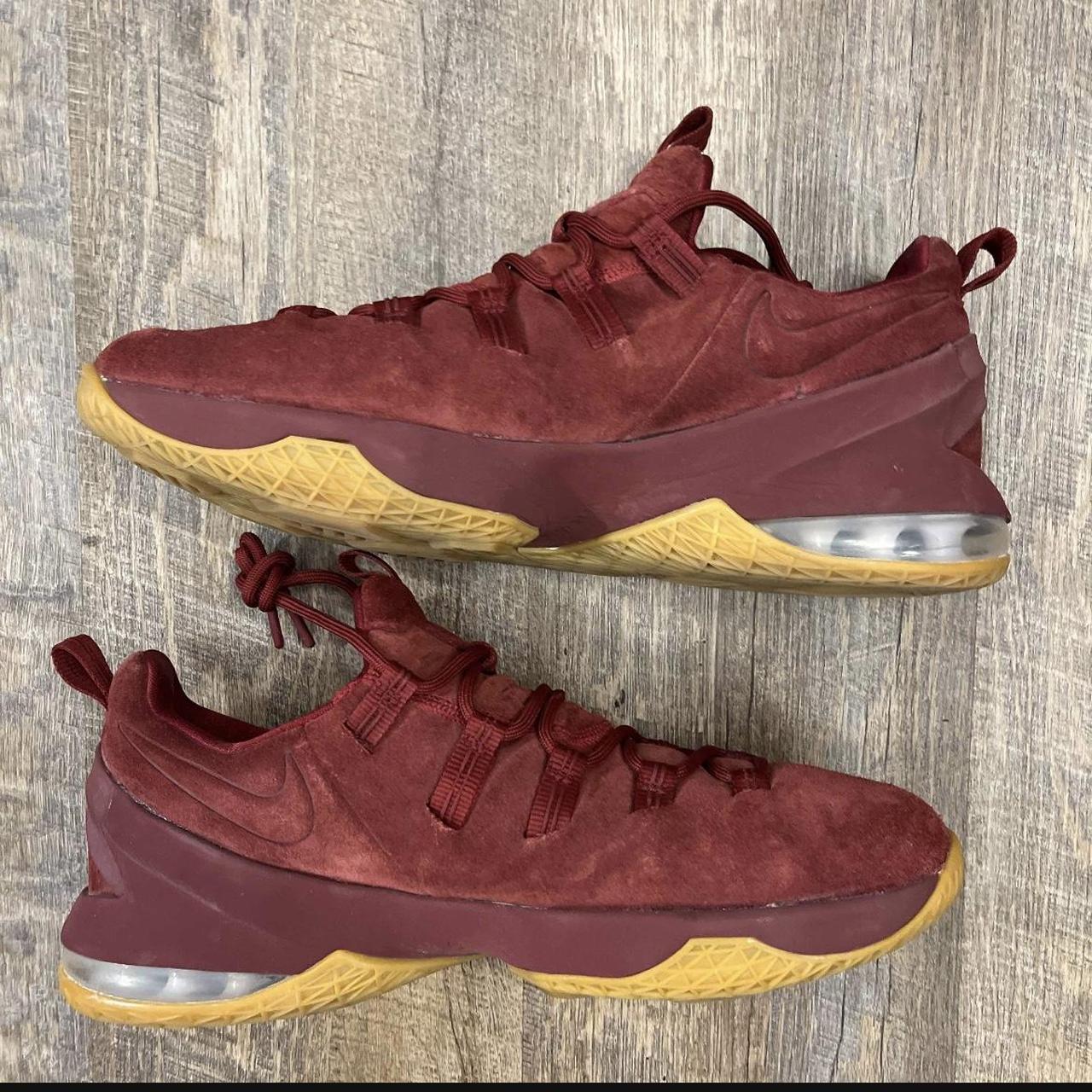 Nike LeBron 13 XIII Low Burgundy Team Red Gum Size