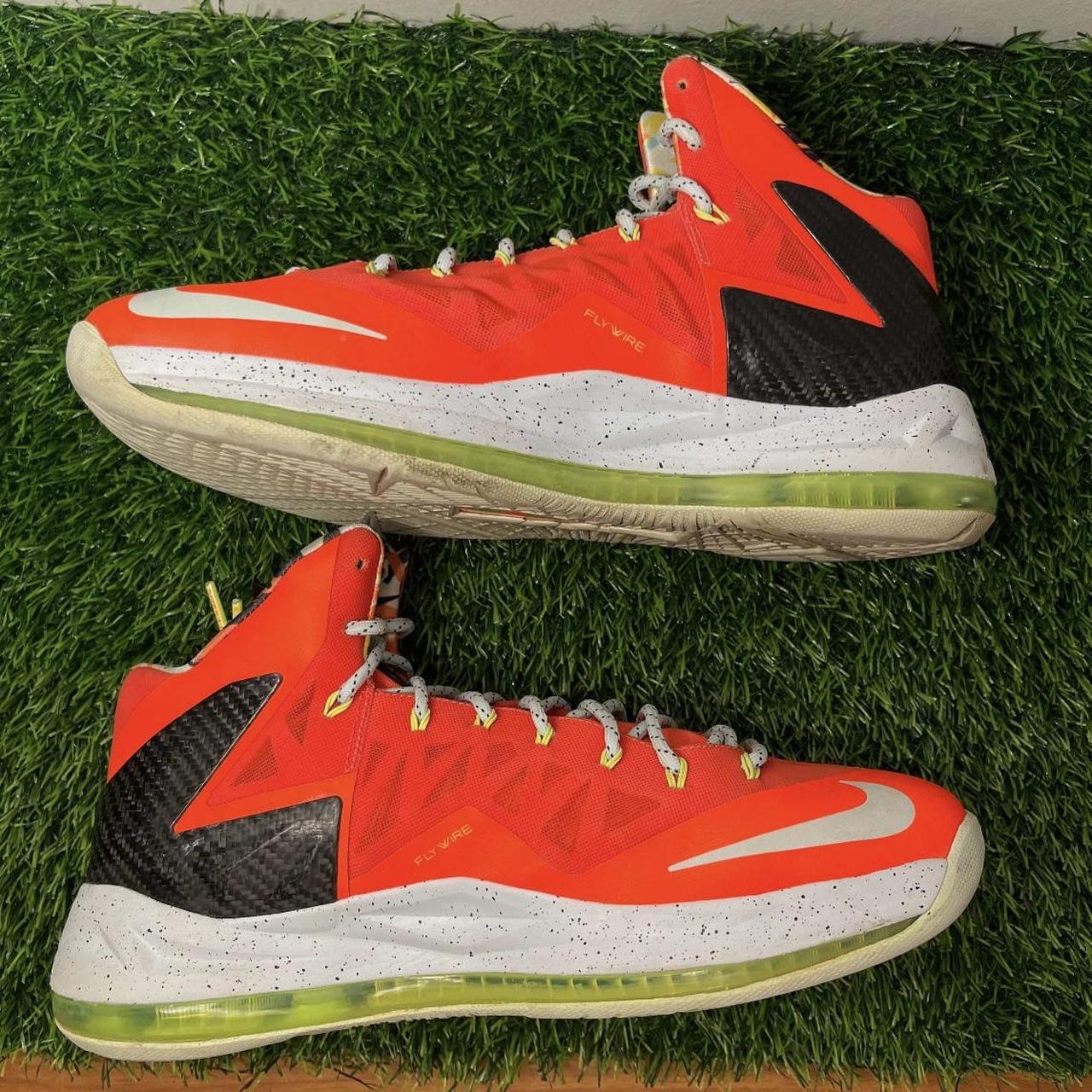 Nike Shoes Lebron 10 PS Elite Bright Crimson Mens 10 Orange