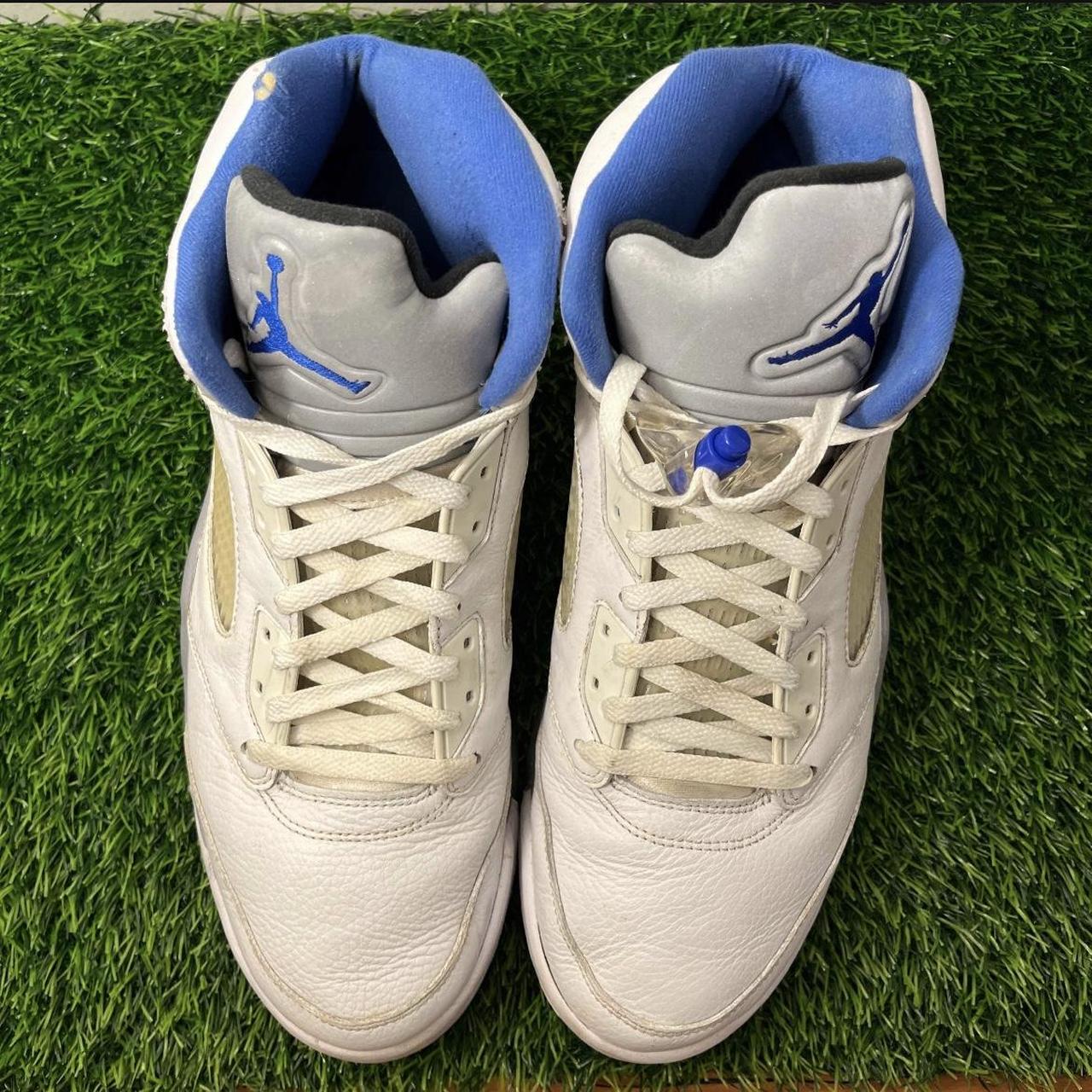 Air Jordan 5 V Retro Stealth 2.0 2021 White Blue | Depop
