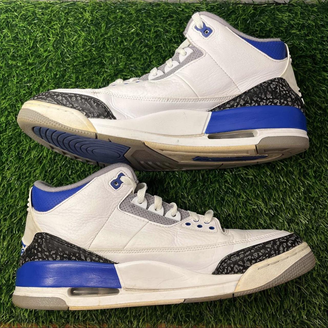 Nike Air Jordan III Retro Racer Blue White Size Depop