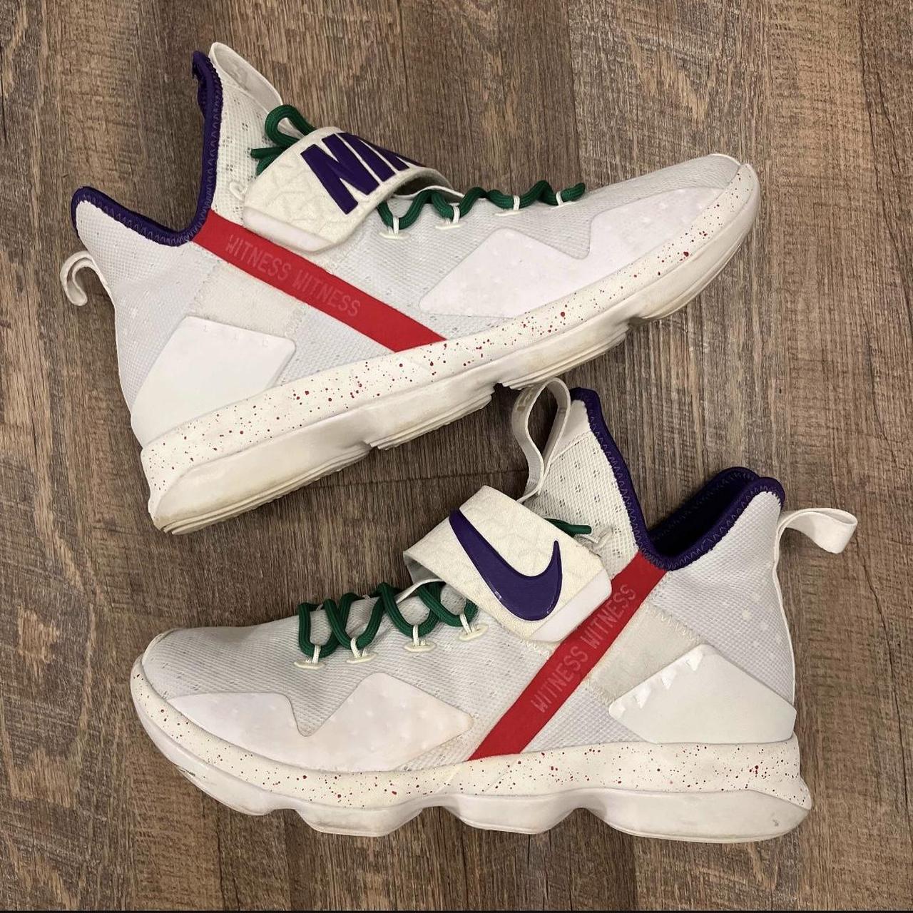 Nike LeBron 14 XIV ID iD White Purple Red Joker Size | Depop