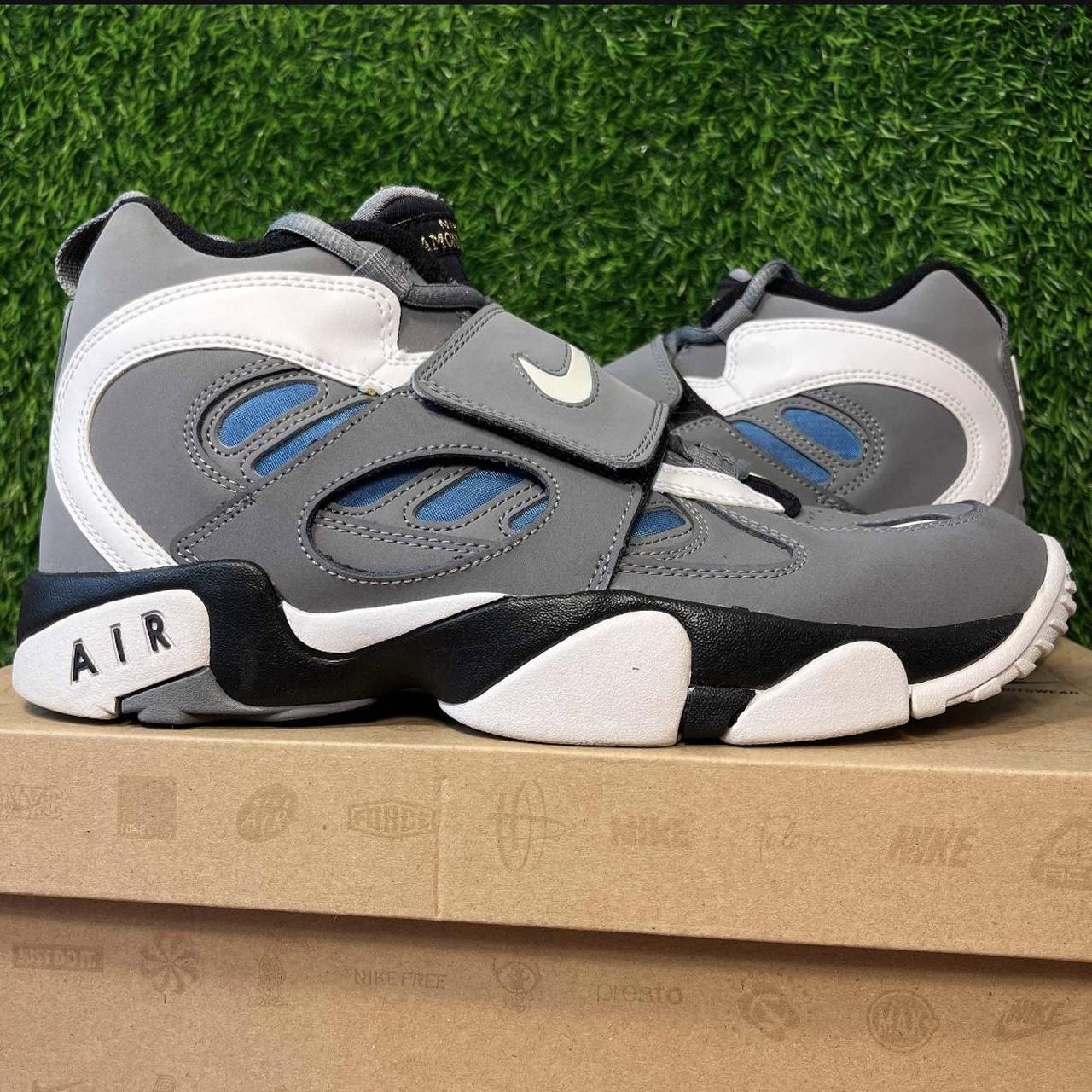 Nike Air Diamond Turf II 2 Cool Grey White Blue Size. Depop