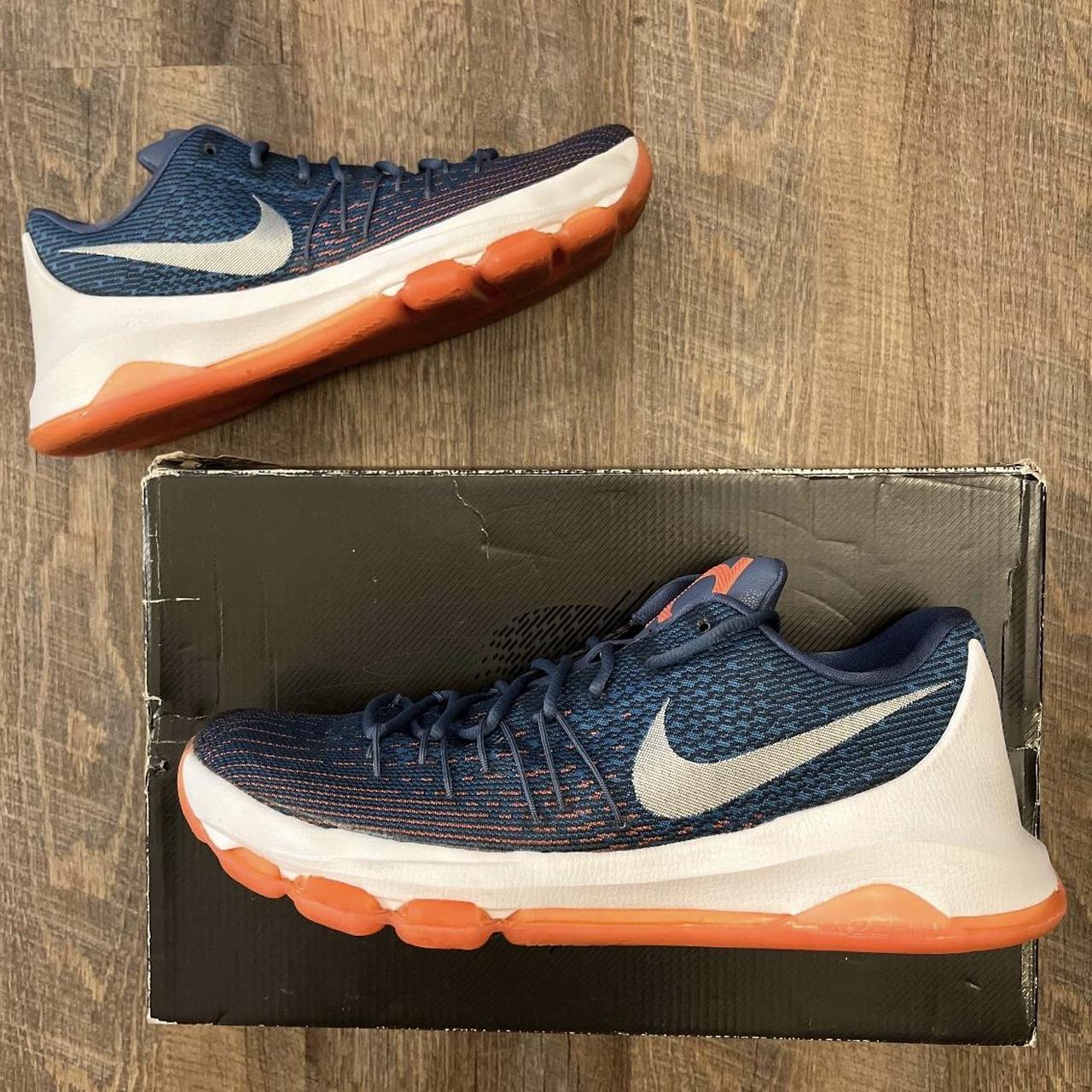 Nike KD 8 VIII Ocean Fog Blue Orange Size 13. Depop