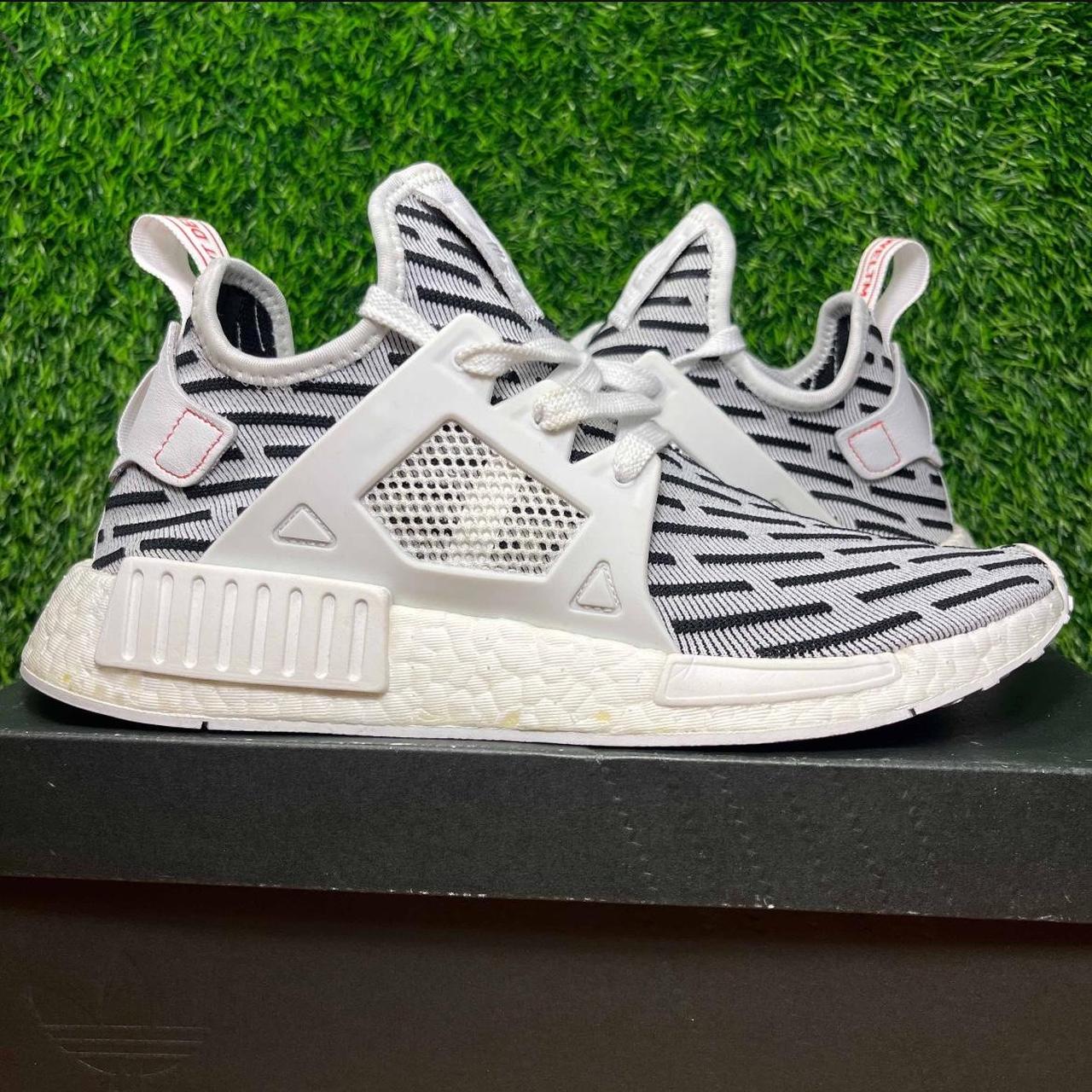 Adidas NMD XR1 PK Primeknit Zebra White Black Size 8. Depop