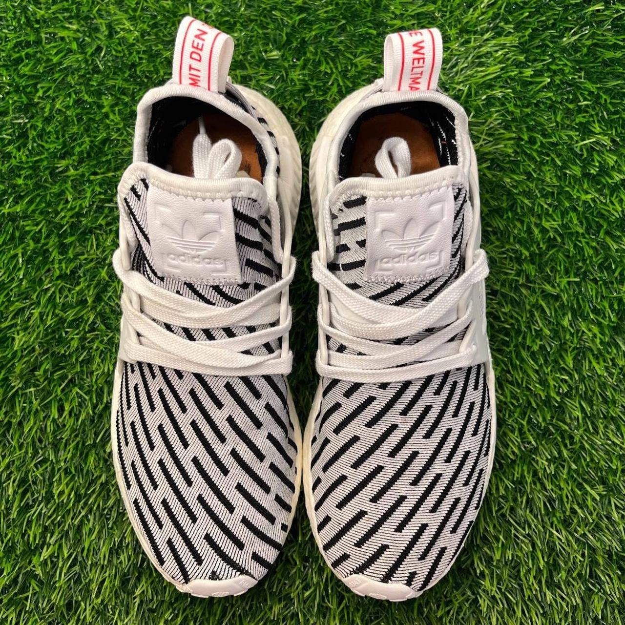 Adidas NMD XR1 PK Primeknit Zebra White Black Size 8 | Depop