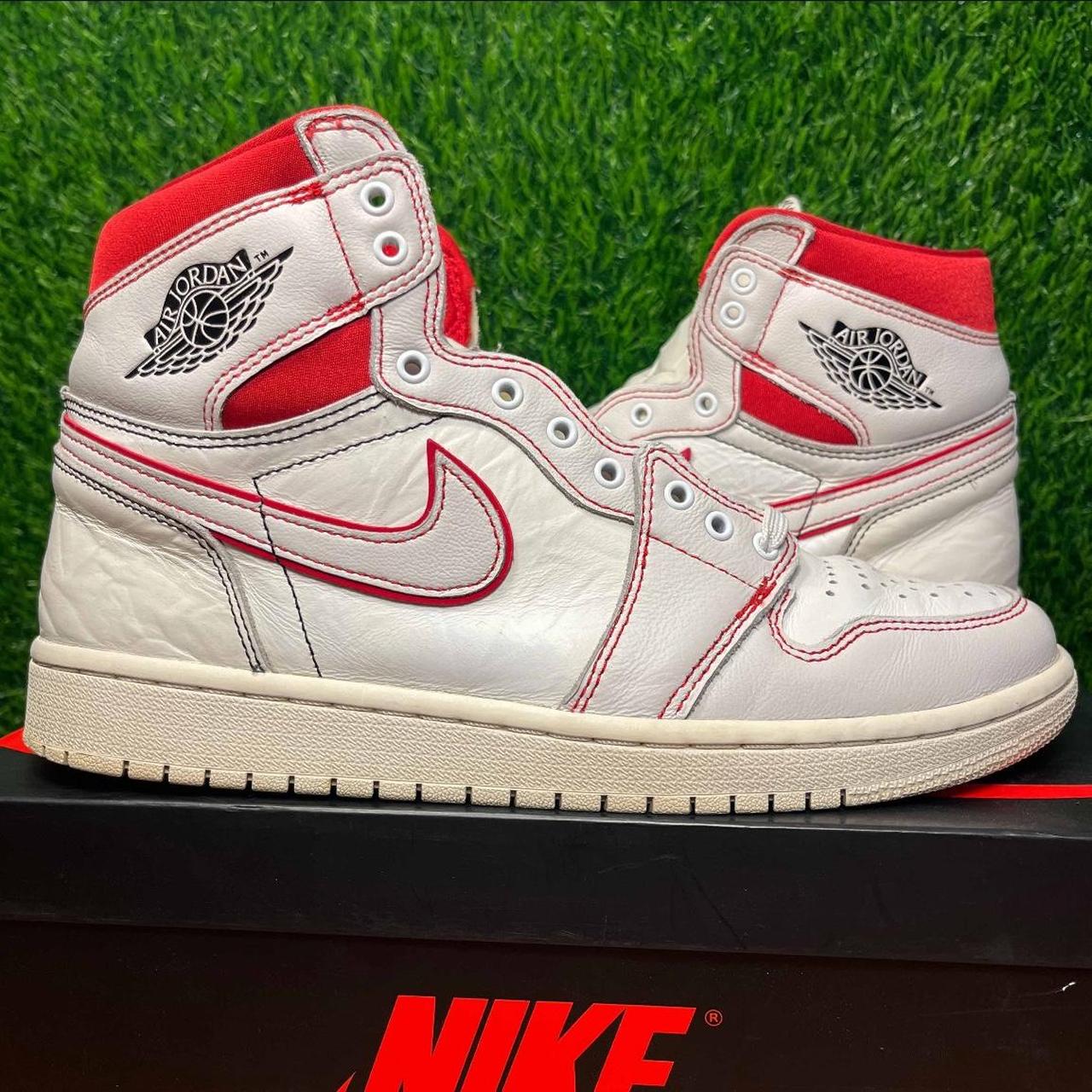 Air Jordan 1 Retro High OG Phantom White Red Size 9. Depop