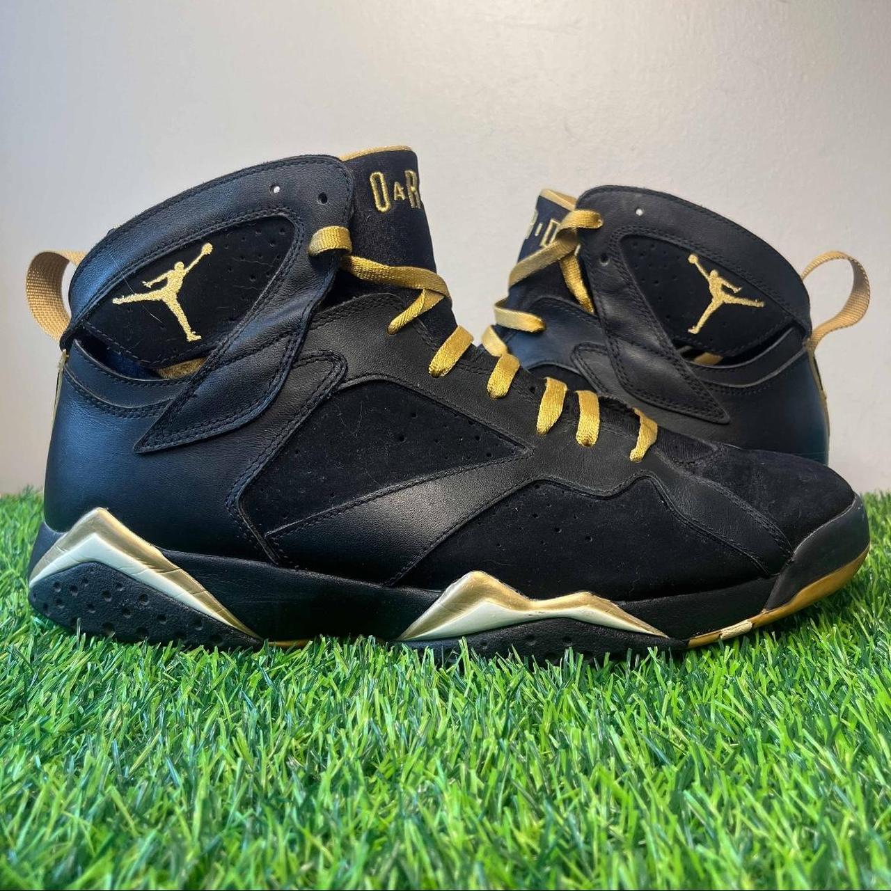 Gold and fashion black jordans 7