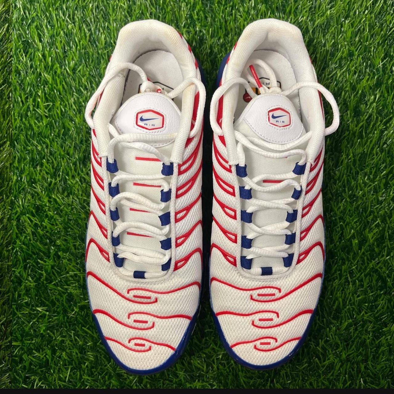 Nike Air Max Plus USA White Red Blue Men's Size 8 | Depop