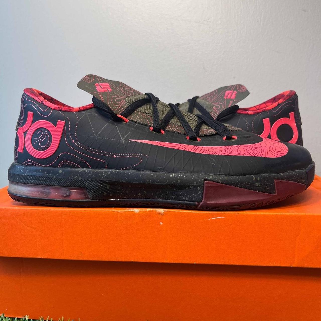 Nike KD VI GS Meteorology Black Pink Size 7y Depop