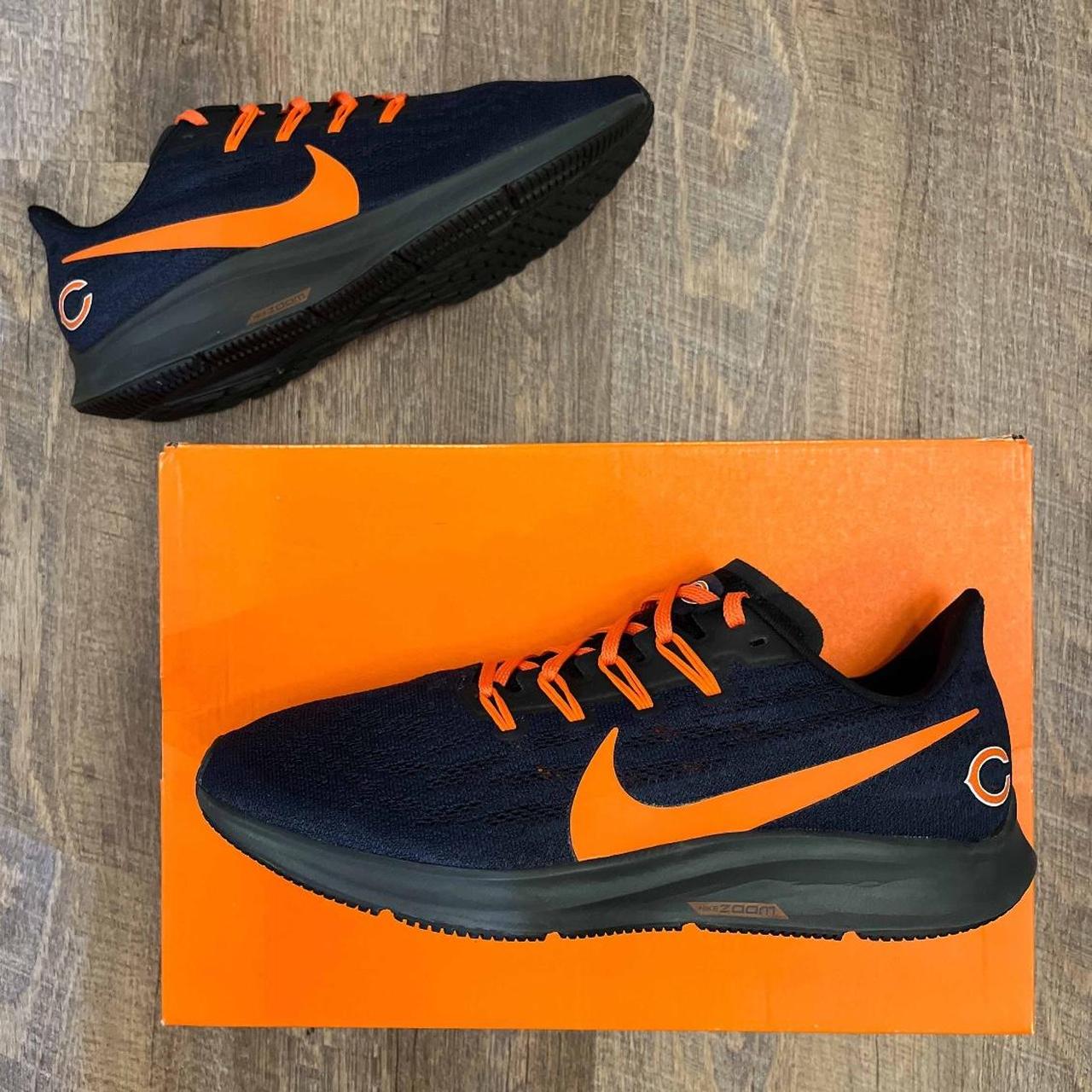 Navy blue and orange nikes best sale