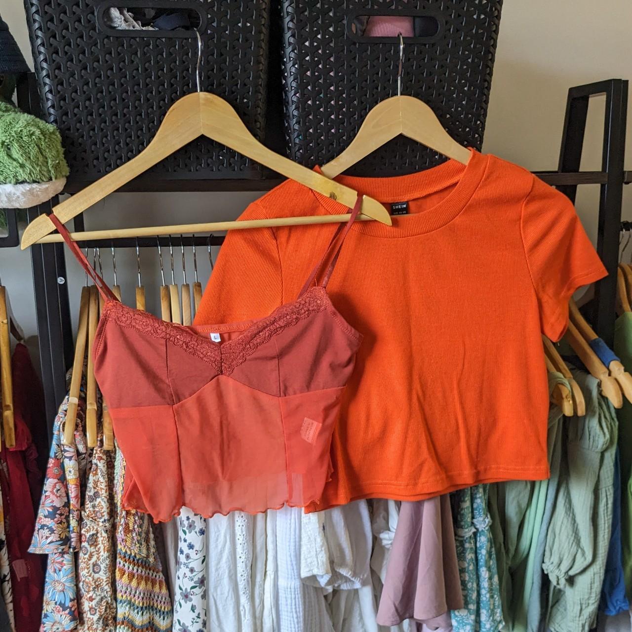 Not one but two tops! The orange tshirt was bought... - Depop