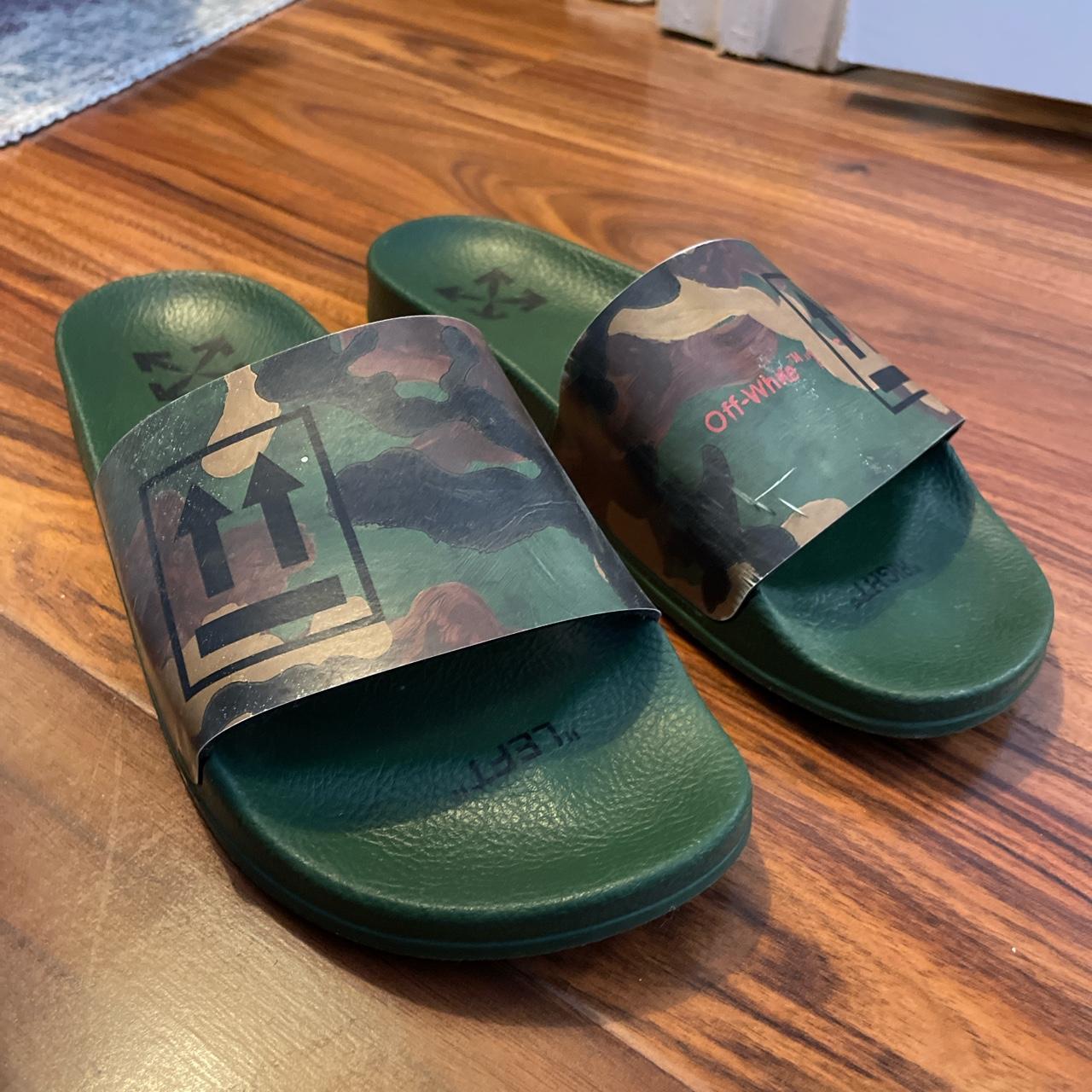 Off white camo slides hot sale