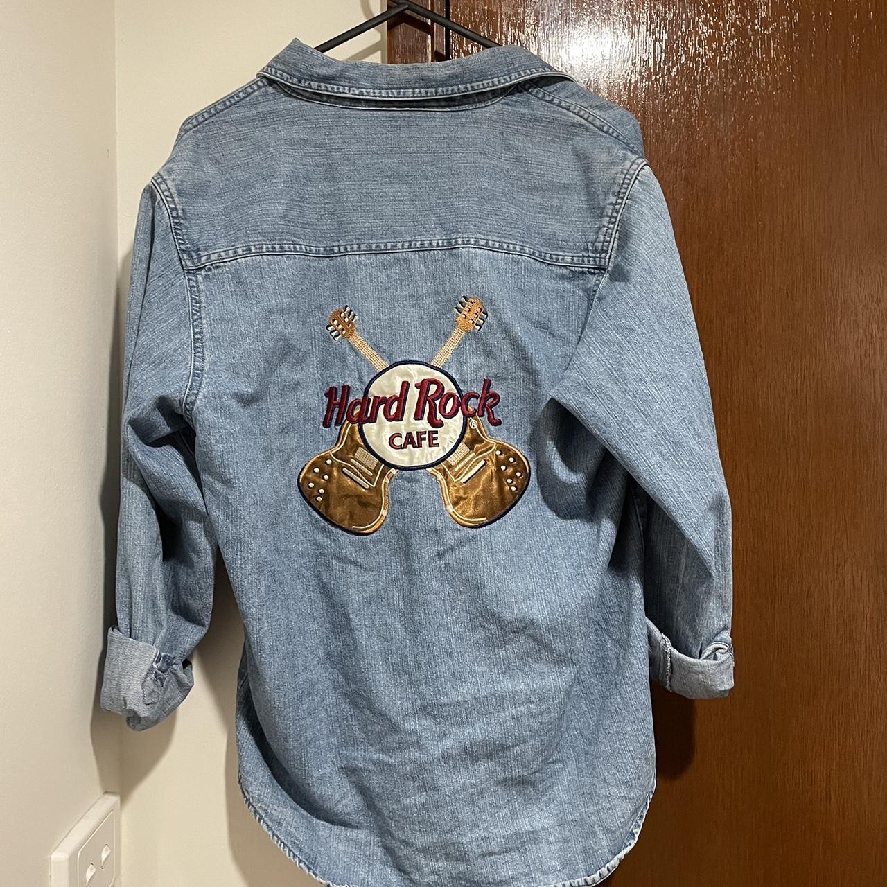 Hard Rock Cafe Hollywood vintage denim shirt size... - Depop