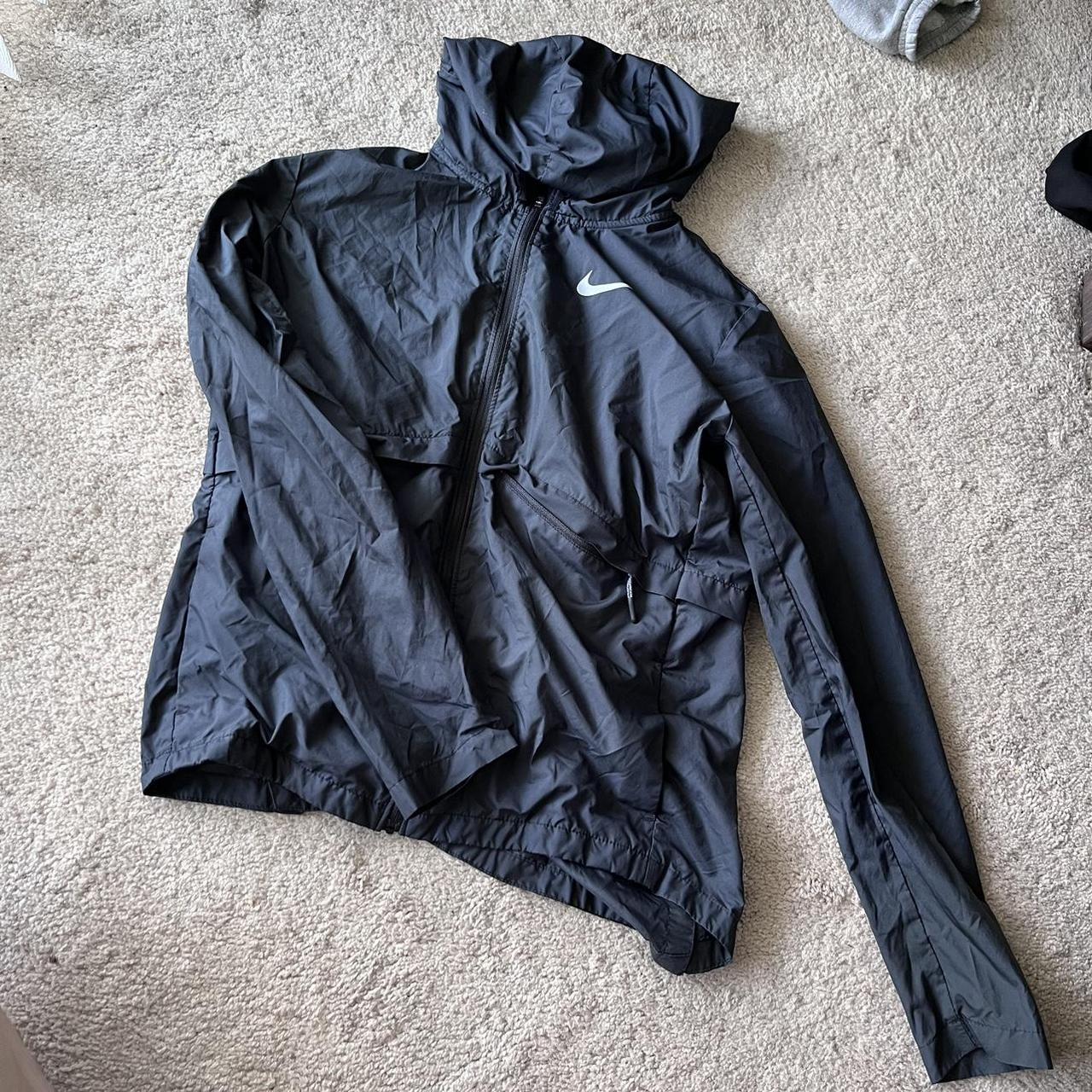 womens black nike running jacket