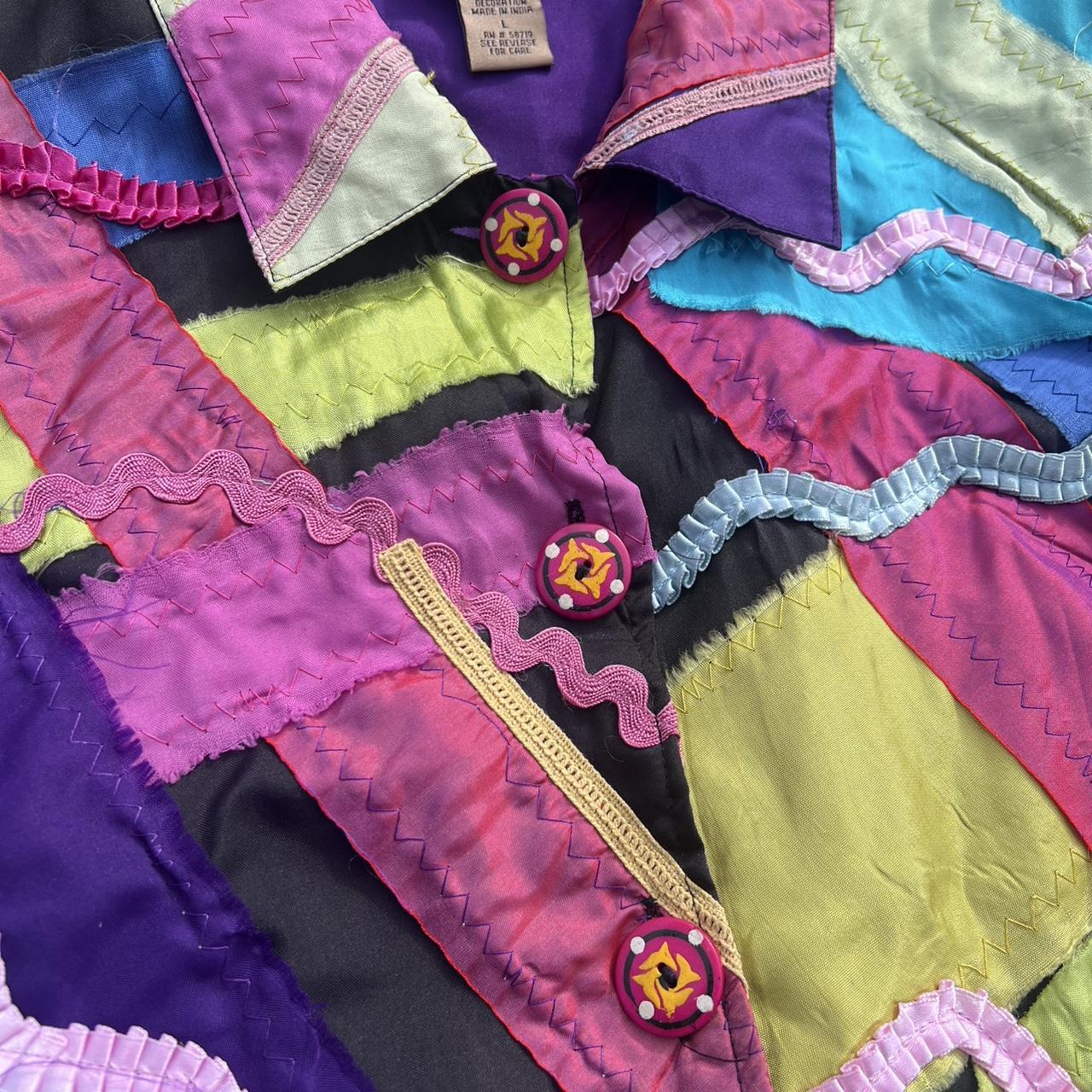 Women's Jacket - Multi - L – Multicolour patchwor… - image 3