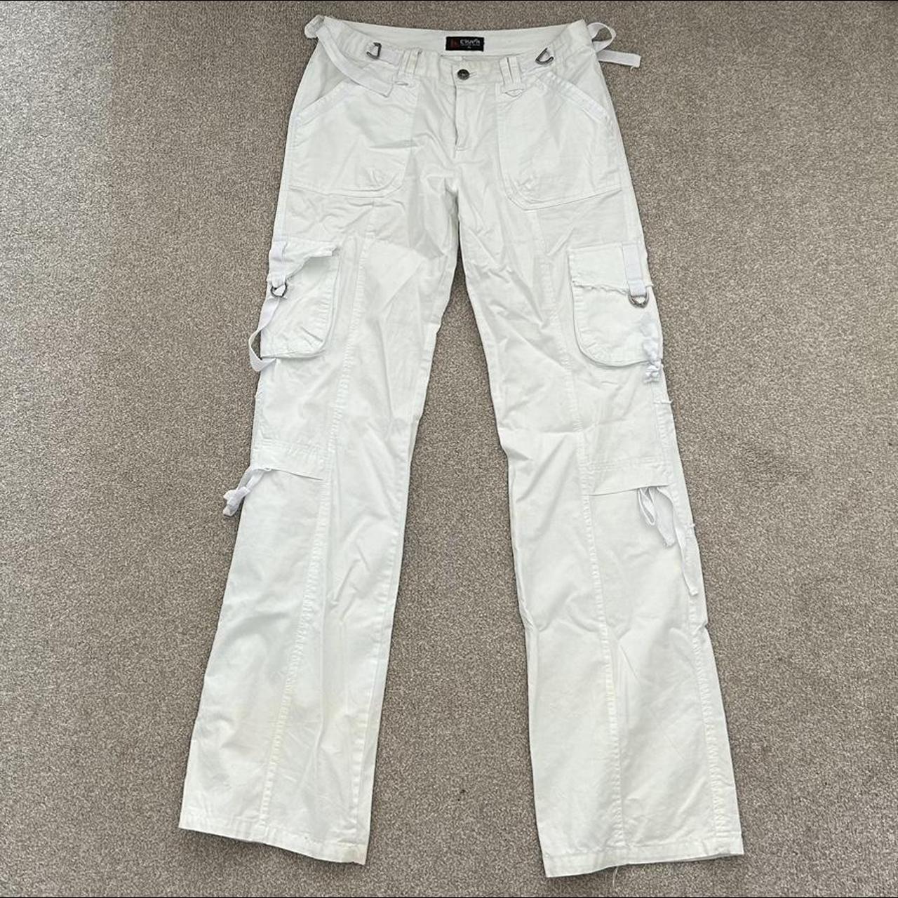 Coolest pair of combat / cargo white trousers. So... - Depop