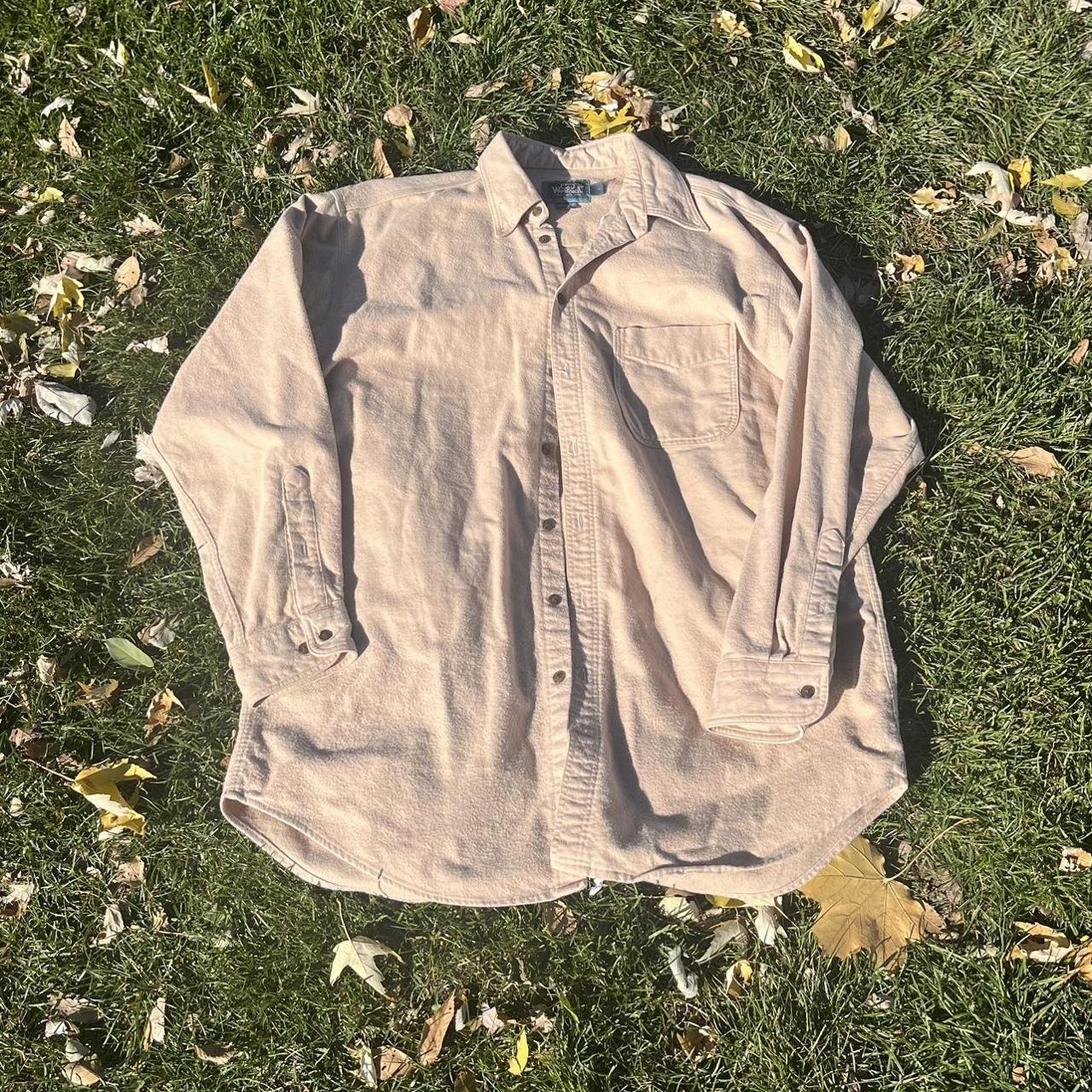 Peach Woolrich Flannel Button down Shirt - Depop