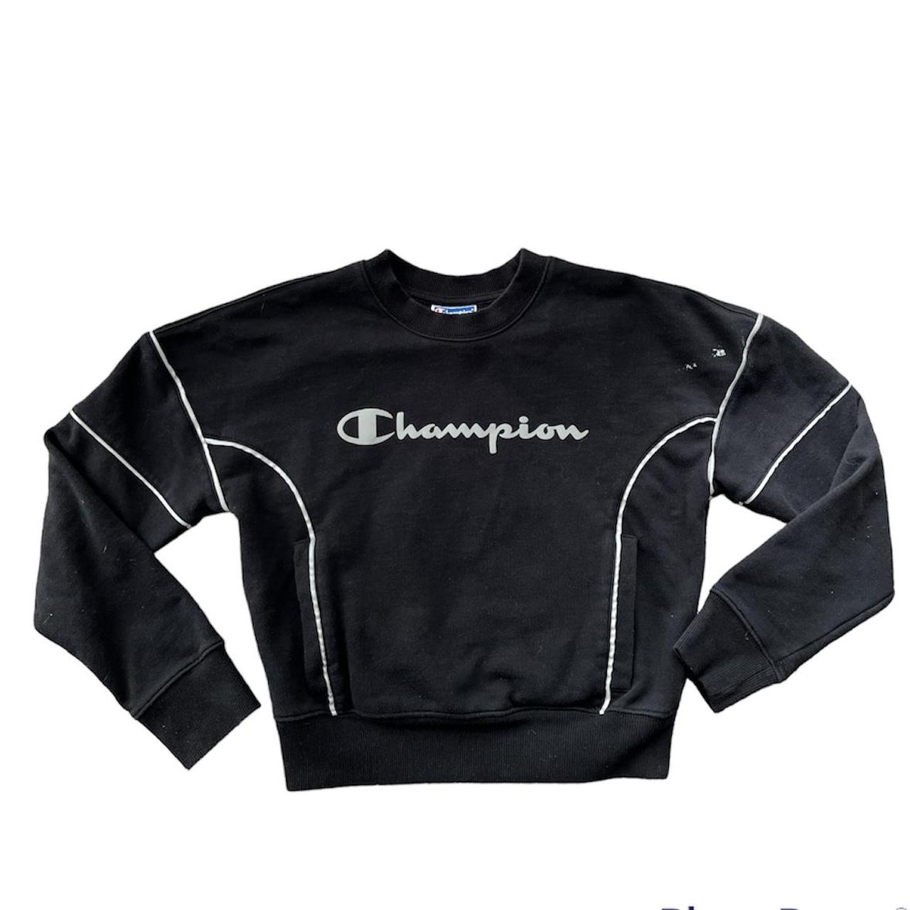 Women's Black and White Sweatshirt Depop