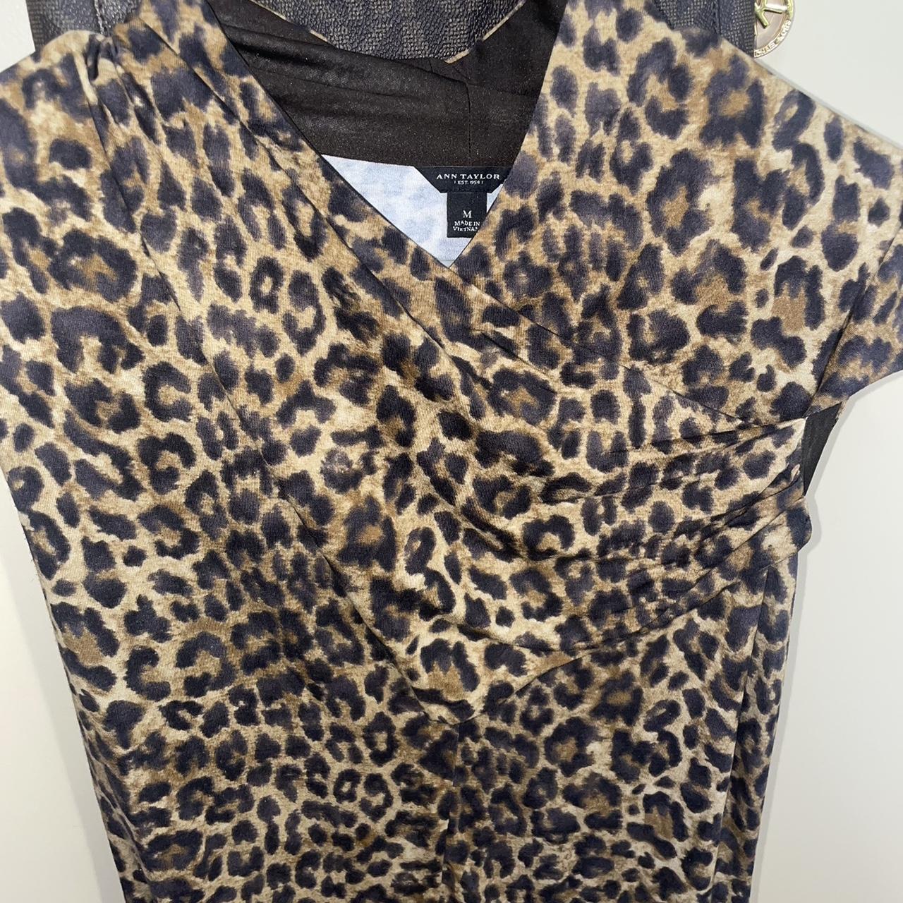 The leopard print (Ann Taylor) piece doubles as a... - Depop