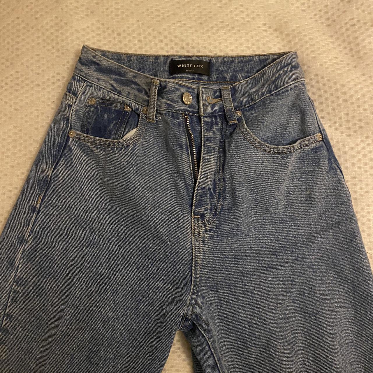 white fox jeans straight leg size XS so cute but... - Depop