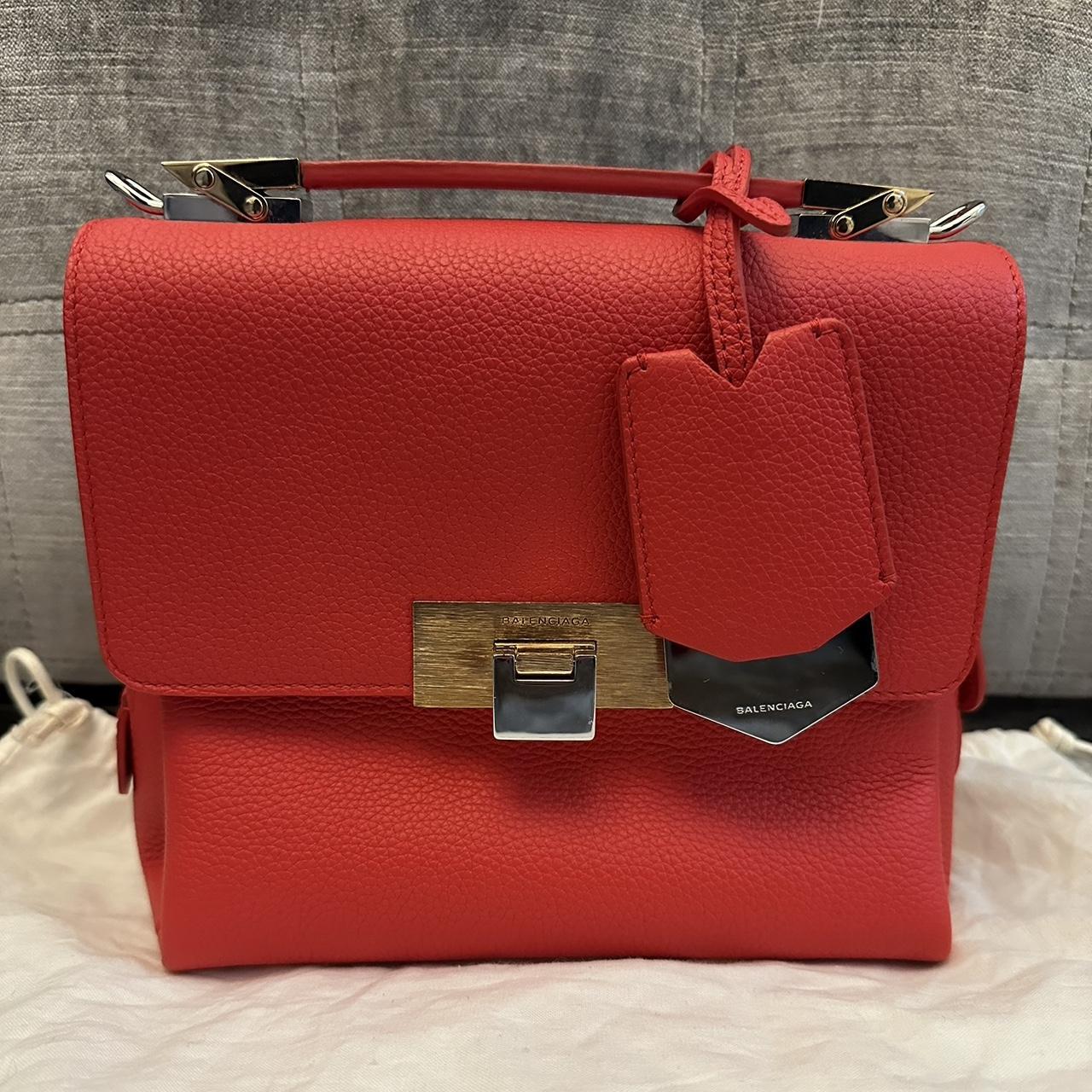 Women's Red and Gold Bag | Depop