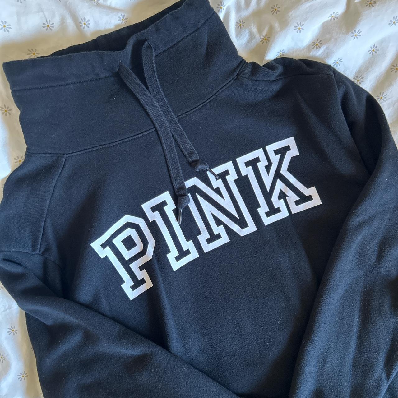 BLACK PINK SWEATER WITH TURTLE NECK // SIZE XS //... - Depop