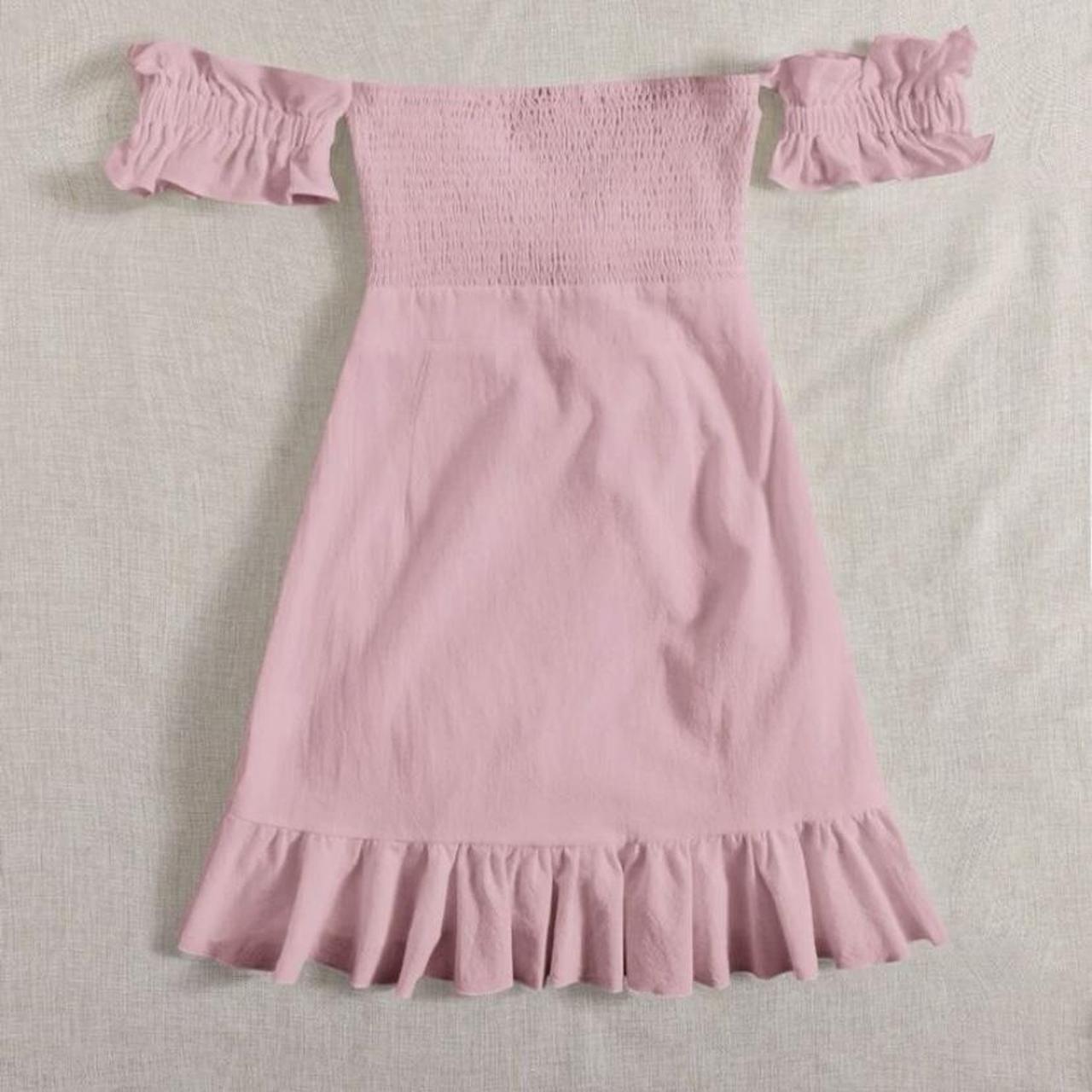 Shein pink bow cute dress, never worn - Depop