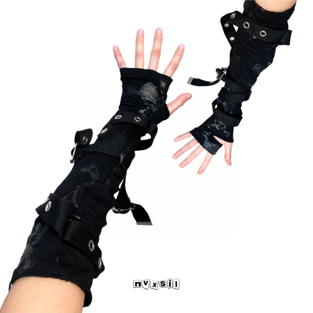 Dolls Kill Women's Black Gloves Depop