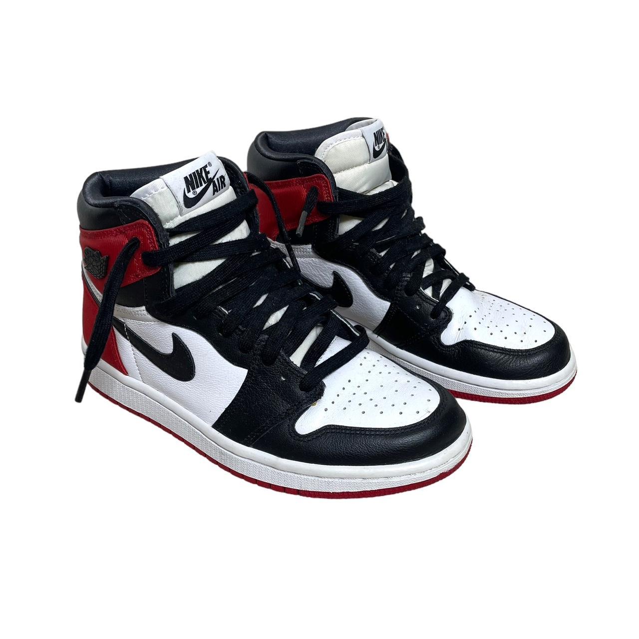 JORDAN 1 SATIN BLACK TOES This AJ 1 features Depop