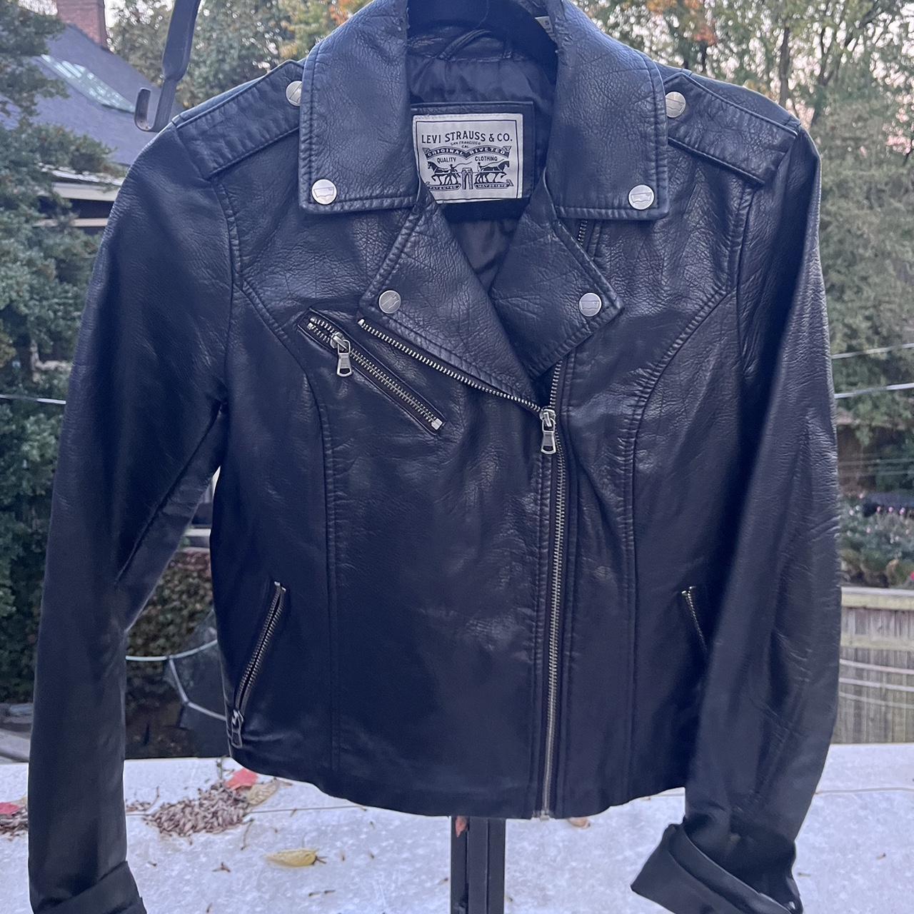 Vintage Levi’s leather jacket Woman’s... Depop