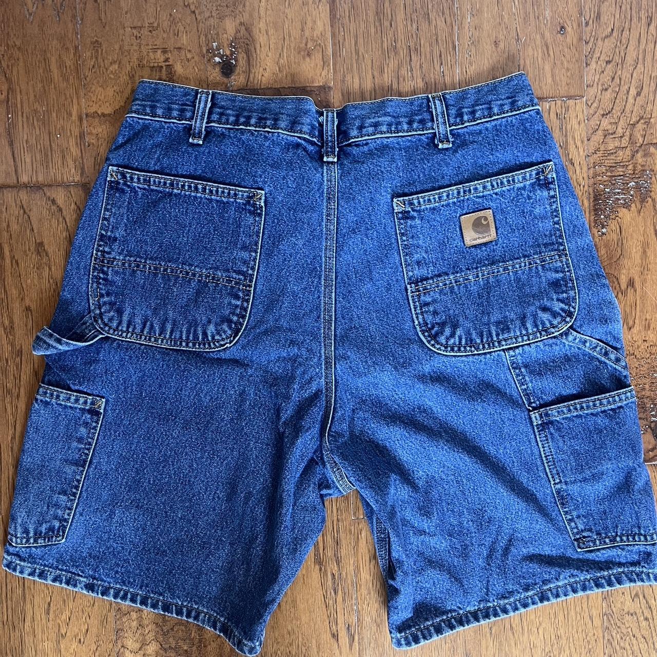 Perfect dark wash Carhartt jorts Waist:36in... - Depop