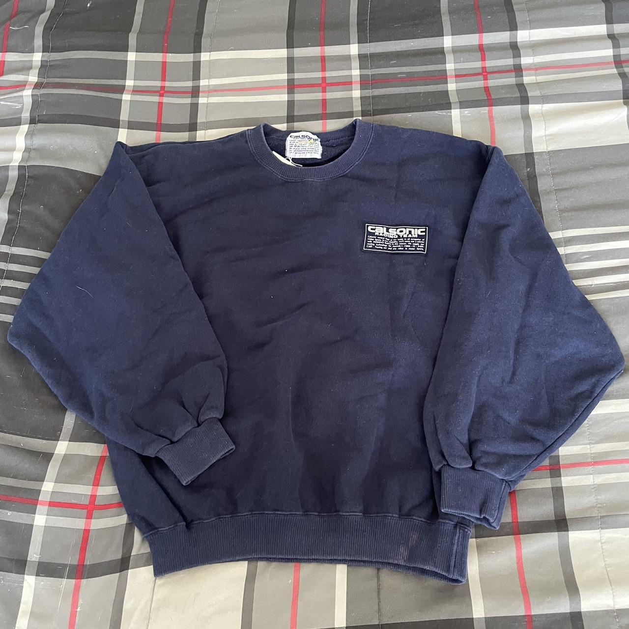 Calsonic crewneck. No size. Fits like a US M in... - Depop