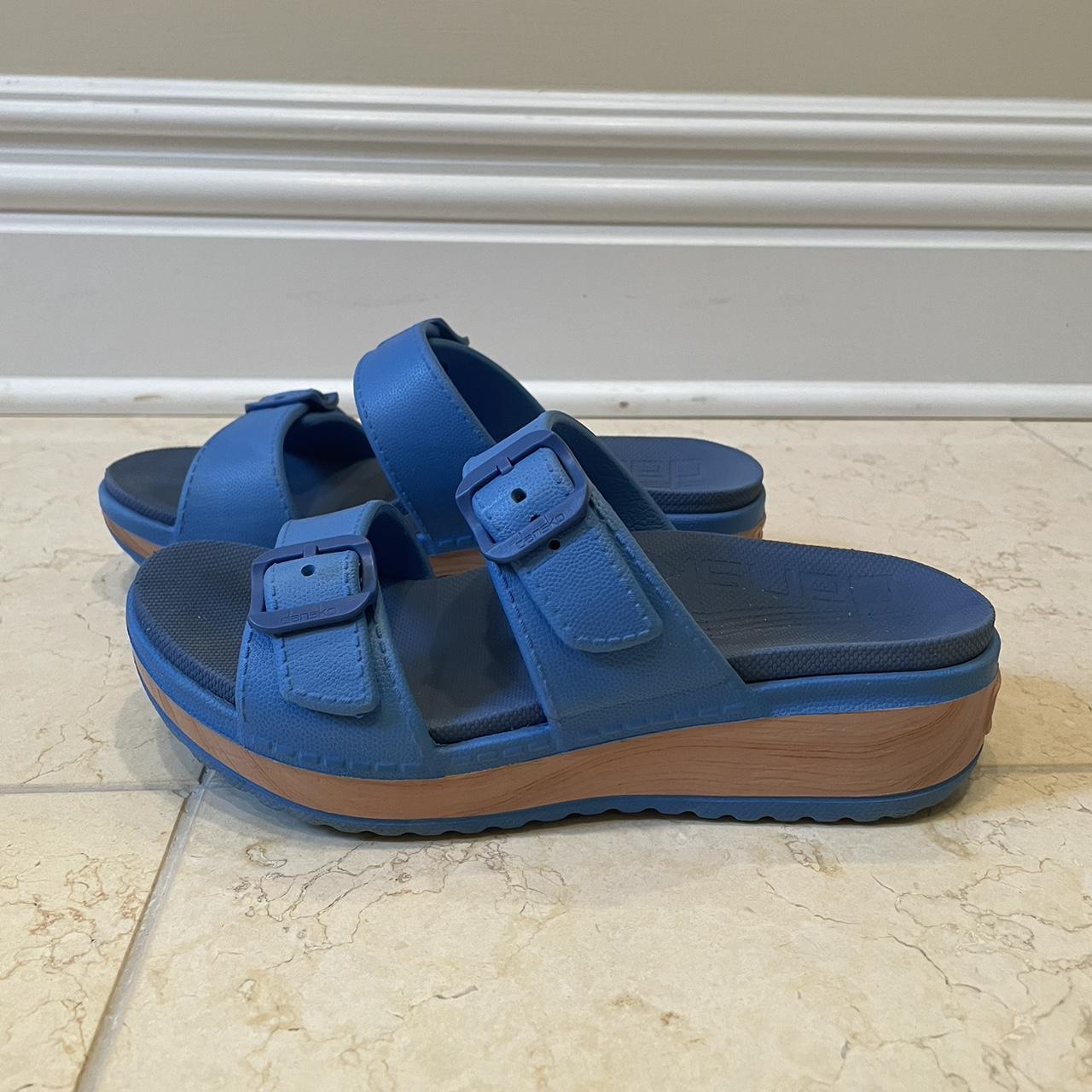 dansko blue sandals