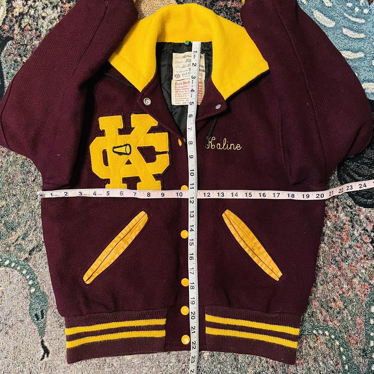 Cheerleader Wool Varsity Letterman Bomber Jacket... - Depop