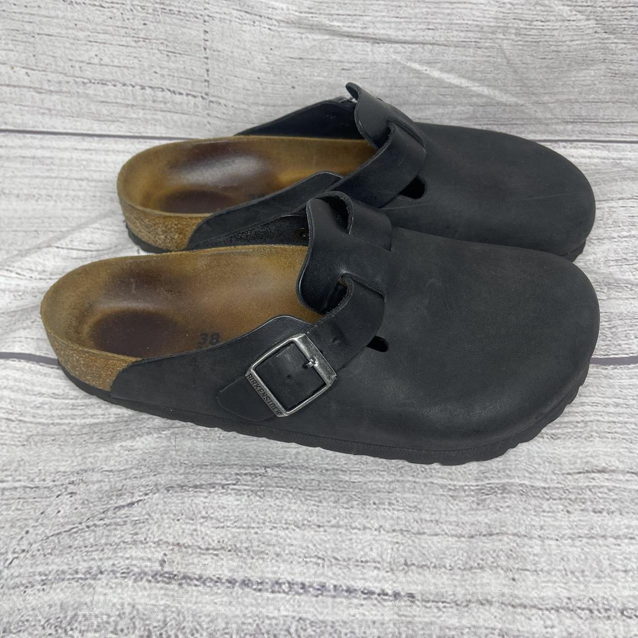 Women’s 7 (EU 38) Birkenstock Boston Black Oiled... - Depop