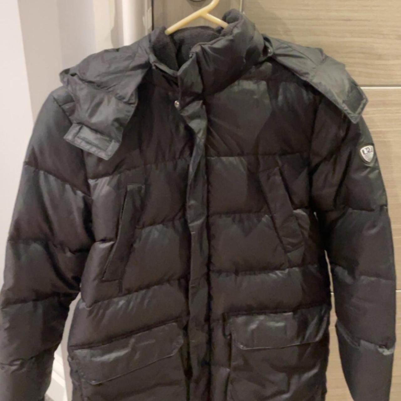 Age 10 Armani puffer coat Fits age 10 but is a... - Depop