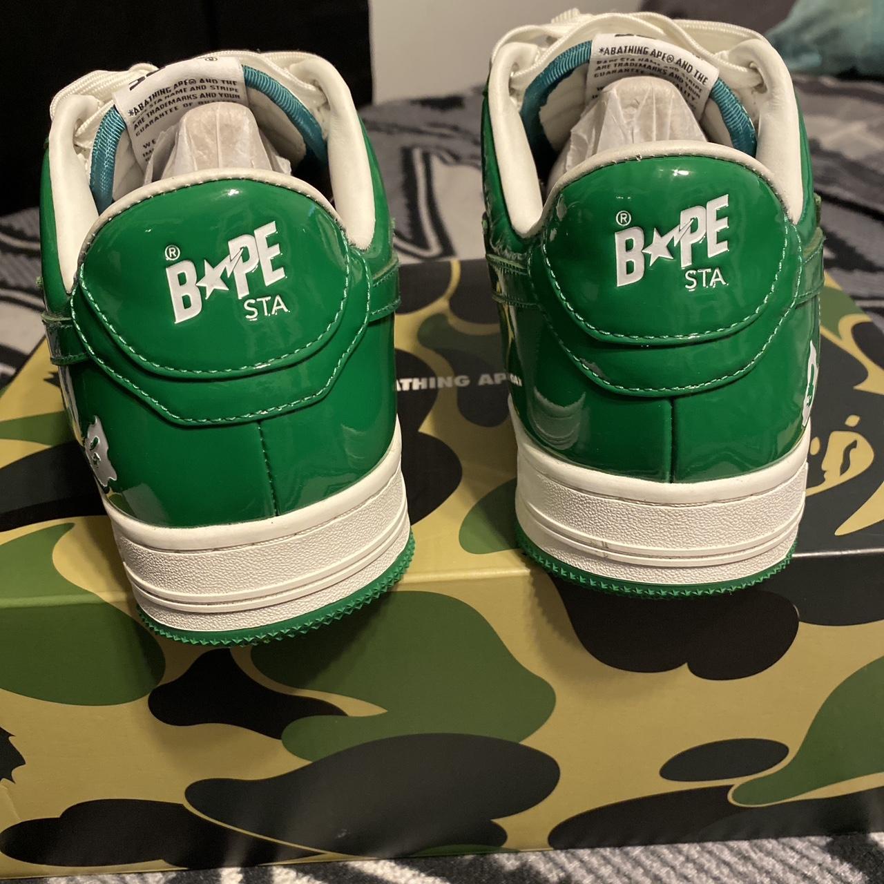 Green/white Bathing Ape “Bape Sta” low top