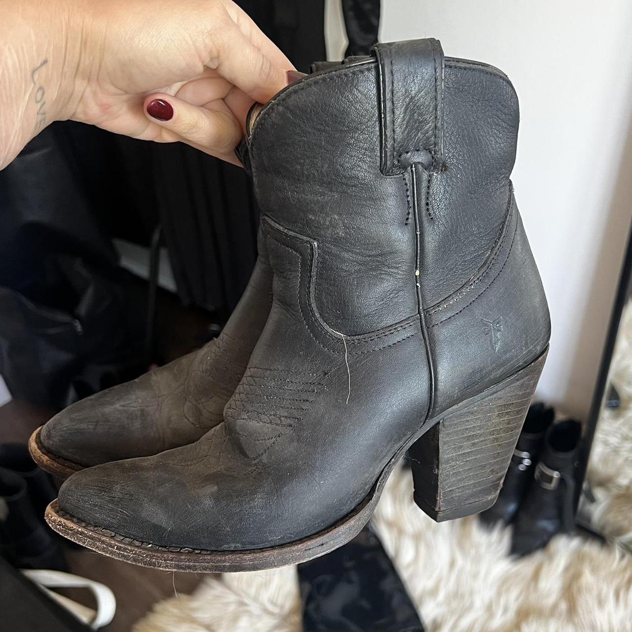 Frye ankle cowboy boots hotsell