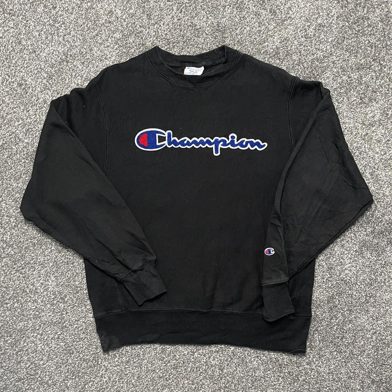 Classic Champion spell out crewneck jumper 🏆 🔸... - Depop