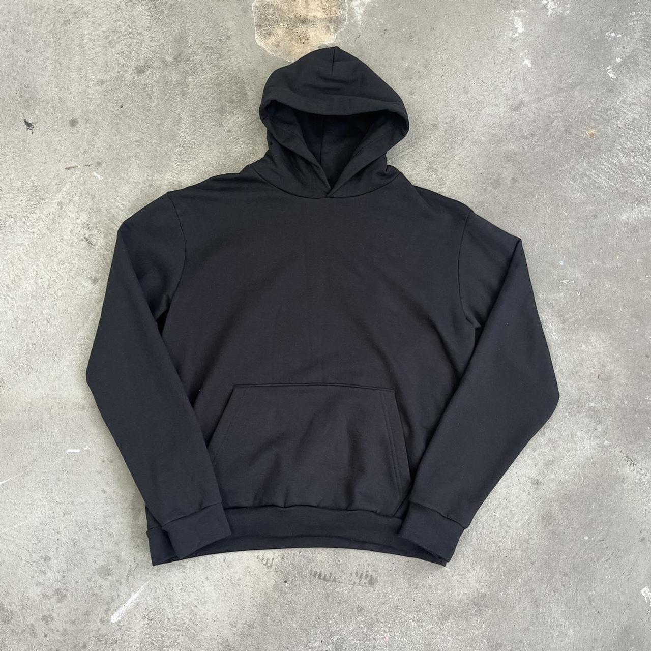 LAA19 - BLACK 14OZ. HEAVY FLEECE HOODED PULLOVER... - Depop