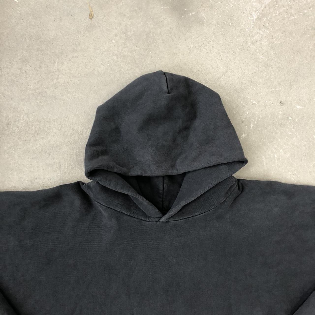 Men's Navy and Grey Hoodie | Depop