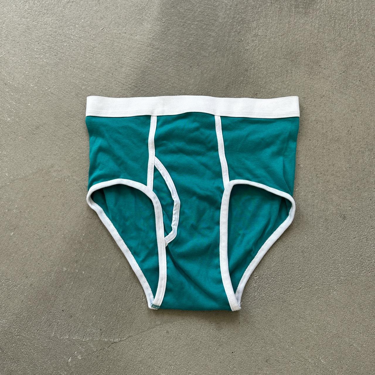 Men's Blue and Green Boxers-and-briefs