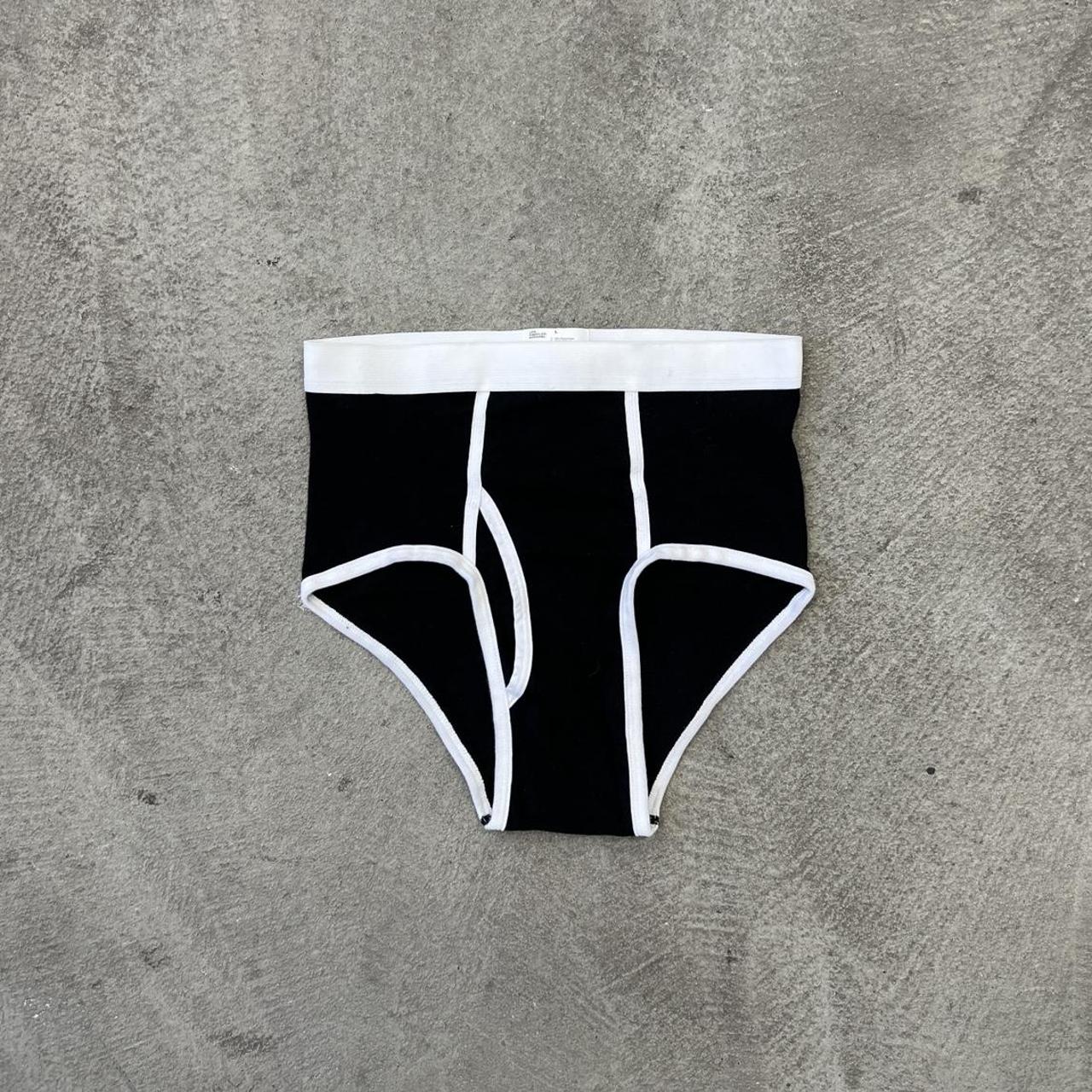 LAABB- BLACK BABY RIB BRIEF Slightly imperfect. All... - Depop